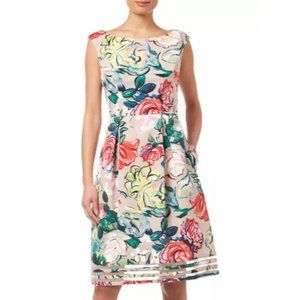 Adrianna Papell Khaki Petite Stained Glass Dress